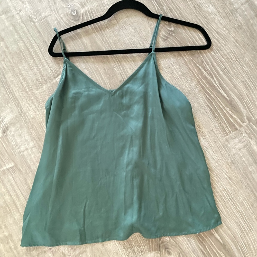 A new day green tank top